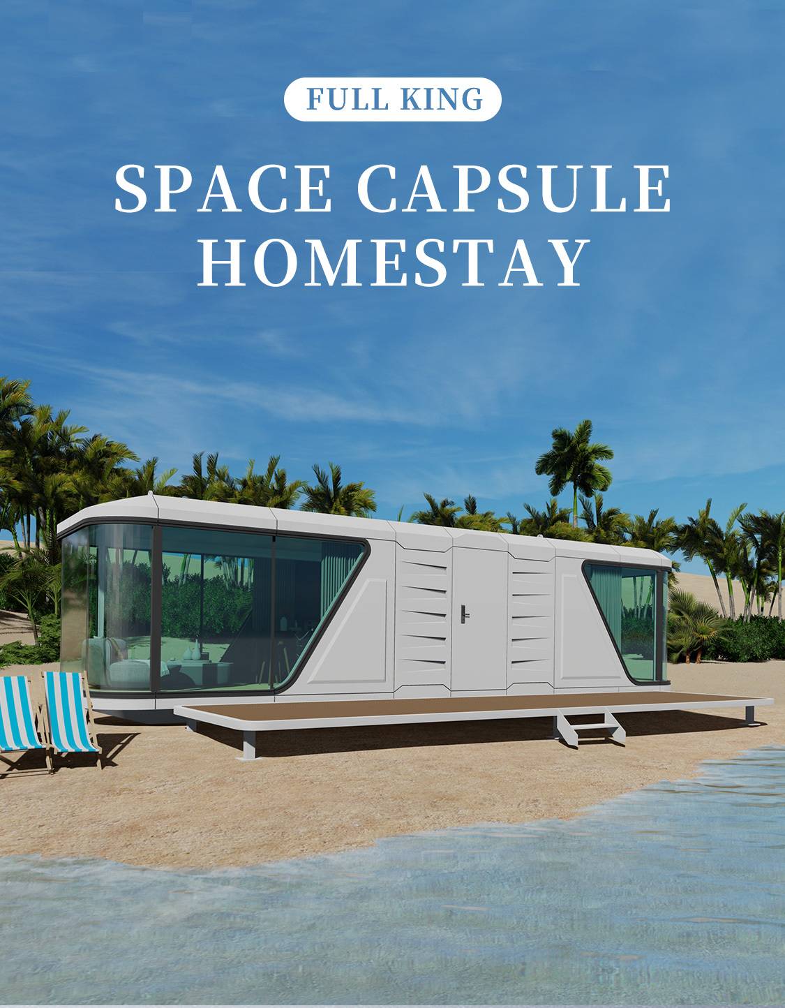 Modern Design Easy to Install Steel House Capsule with Smart Home