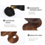 1b/4/30 Grade 7A Ombre Hair Weave 10"-30" Thick And Full Hair Ends