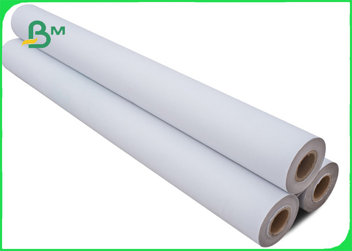 36Inch * 150M White Plotter Paper Good Stiffiness For Canon Plotter Printer 