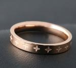 Corrosion Process Stainless Steel Ring 18K Gold Plating Fashion Ring For