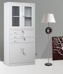 Glass Steel Door Office Filing Cabinets With Drawer