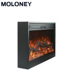 1020mm 750 / 1500W Wall Fireplace Heater Decoration Realistic Fire LED Light