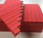 Wholesale 25x25x4MM Red Rubber +1MM Cling Foam of Glass Protective Red EVA