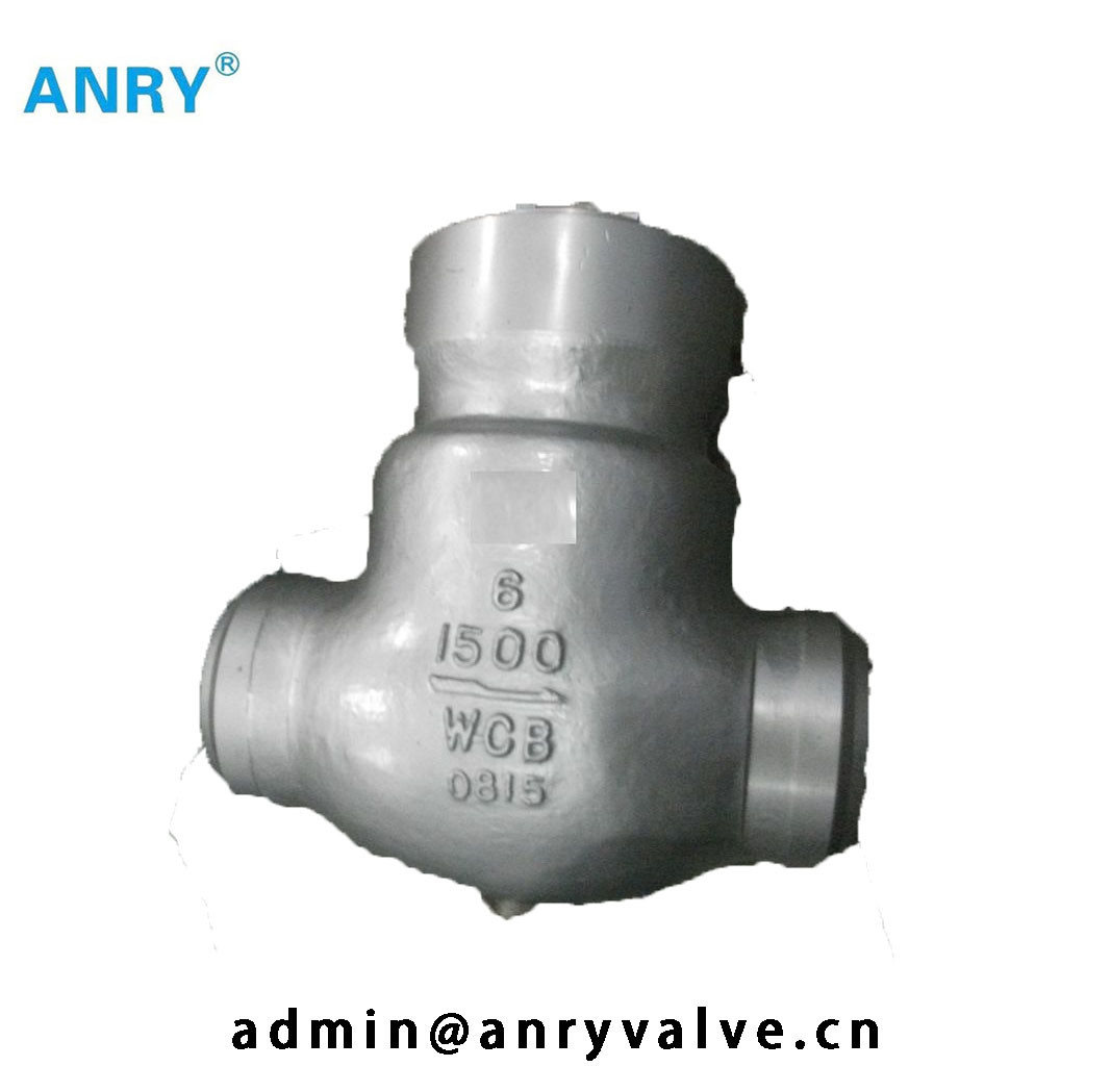 Stellite Overlay Disc API Valves Swing Check Valve BW Welding WCB WC6 LCB Body 800Lb~1500Lb