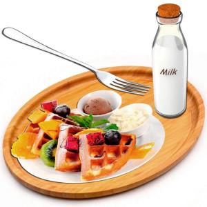 Quality Eye Catching Round Bamboo Serving Tray Non - Toxic For Kitchenware wholesale