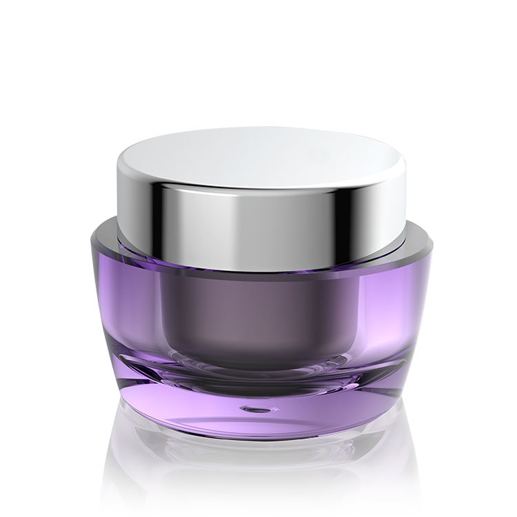 Oval Shape Acrylic Cosmetic Packaging Jars Empty Face Cream Jar 15g 30g 50g