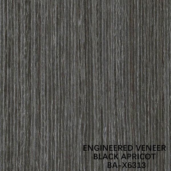 Decoration Man Made Black Apricot Recon Wood Veneer X6313 Straight Grain 2500