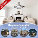 1stshine Hidden Blades Ceiling Fan Energy Saving for Home Hotel Office