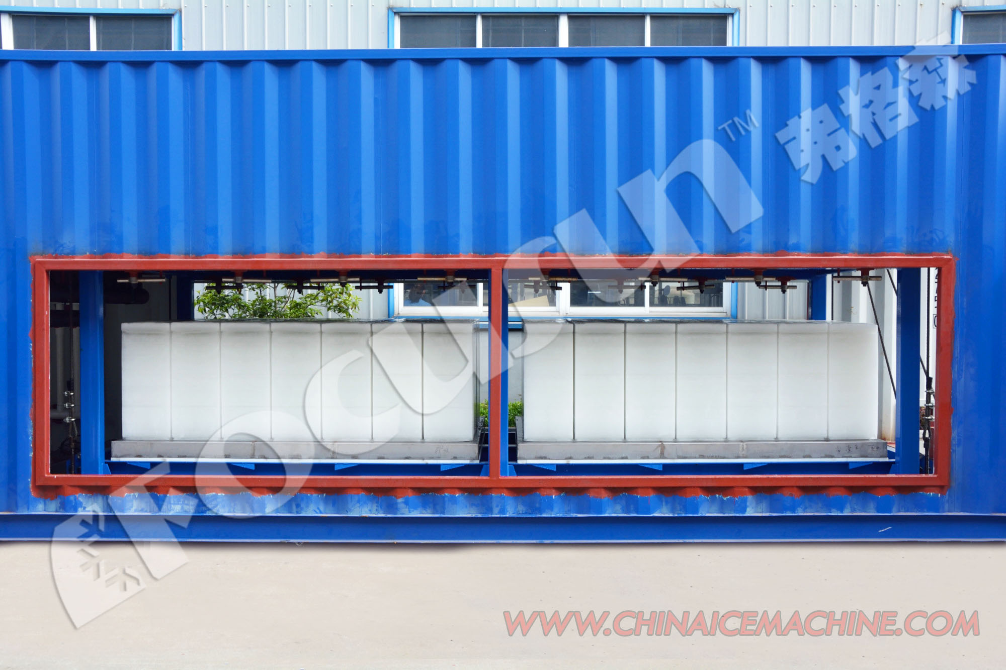Containerised Ice Block Making Machine 10 Tonnes Per Day Output Durable and Heavy-Duty