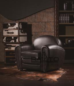 Quality old style black single leather sofa furniture,#K603A wholesale