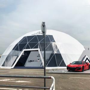Quality Clear Window 30m PVC Geodesic Big Dome Tent Outdoor Vehicle Exhibition SGS Certification wholesale