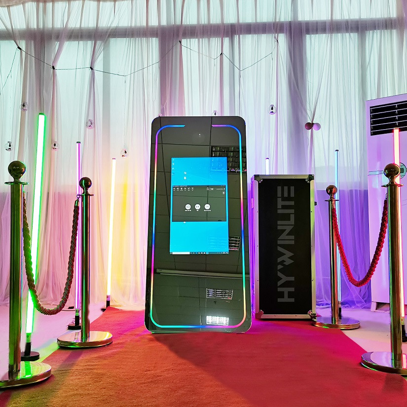 Wedding Magic Mirror Photobooth Selfie Machine Metal with LED light