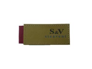 Quality Personalized Brown Embossed Leather Patches With Die Cast + Nickel Free Plating wholesale