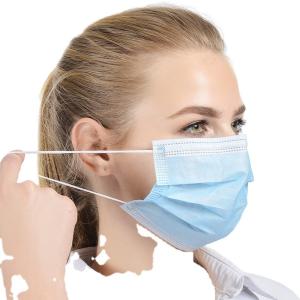 Quality Breathable Blue Face Mask / Disposable Mouth Mask Multi Layered Stereo Design wholesale