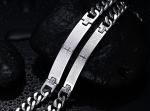 Stainless Steel Couple Bracelets Jewelry, Charm Faith Love Hope Bracelet,