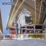 Large Art Metal Sunshade Stainless Steel Sculpture in Hotel Square