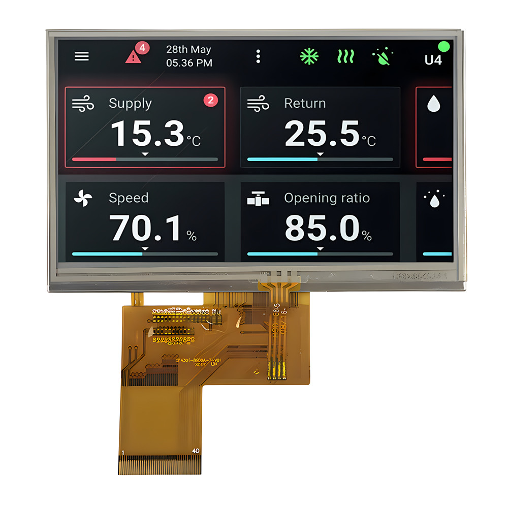 4.3 Inch IPS TFT LCD 480*272 Pixel 262K Full Color Display ST7283 Driver IC