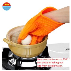 Quality hot sale high quality silicone cute oven gloves mitt pot holder set amazon wholesale