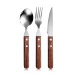 Stainless Steel Cutlery Set Flatware Set Wooden handle flatware