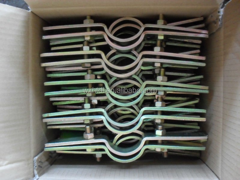 Stainless Steel U Strap Omega Pipe Clamp 4 Inch 2 Inch Pipe Saddle Clamp