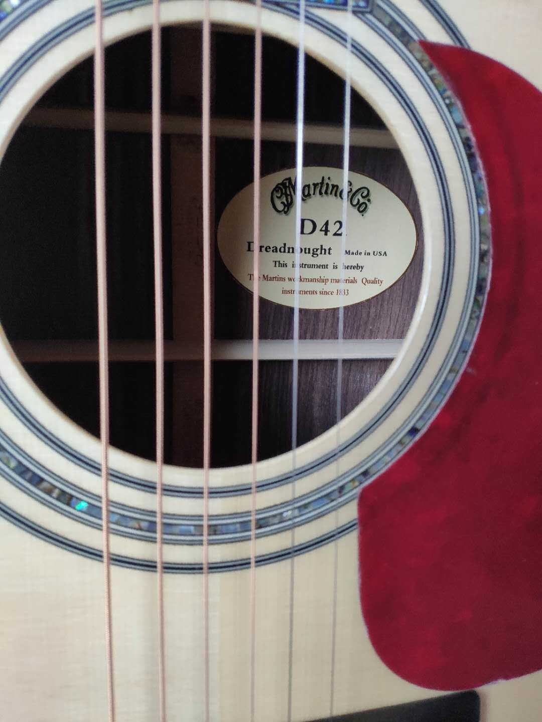 All Solid Spruce Round Body Dreadnaught D42 Acoustic Electric Guitar with Ebony Fingerboard