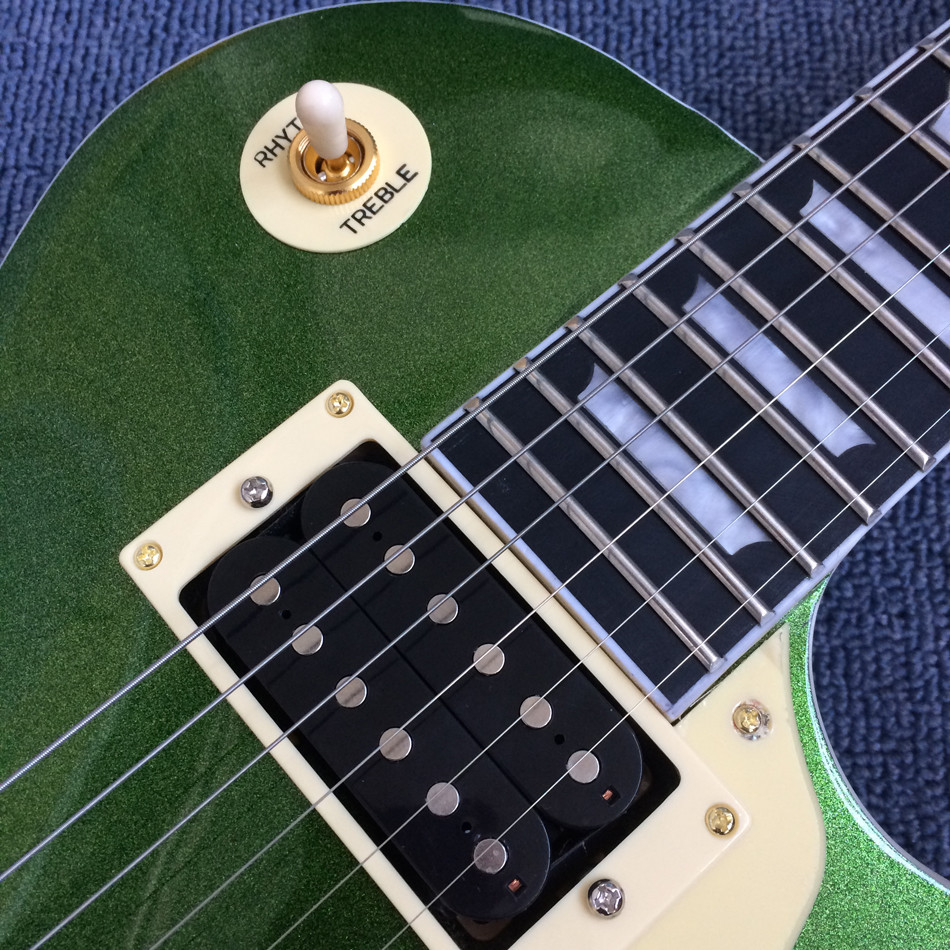 New arrival standard LP 1959 R9 electric guitar, Green Top & Ebony Fingerboard,a piece of neck & body ,free shipping