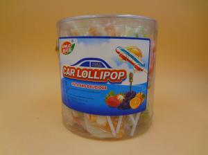Quality Multicolor Sweet Fruity Healthy Hard Candy Eco - Friendly Race Car Lollipops wholesale