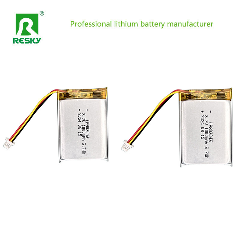 Prismatic Lipo Battery Pack 803043 803040 1000mAh 3.7V 7.4V 7.4wh