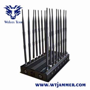 Quality L1 L2 L5 Lojack Portable Signal Jammer 18 Antennas 3G 4G 5G WiFi UHF VHF 35W wholesale