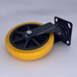 Swivel Plate Castors TPE Tread Casters Wheel For Industry 6 Inch