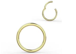 Quality Hinged Segment 18K Gold Nose Piercing Classic 6-12mm Dimension wholesale
