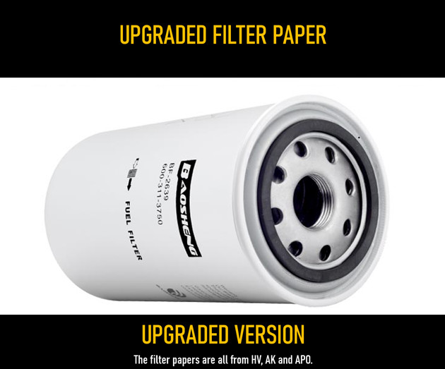KOMATSU PC200-8 Excavator Fuel Filter 600-311-3750 Paper Filtration