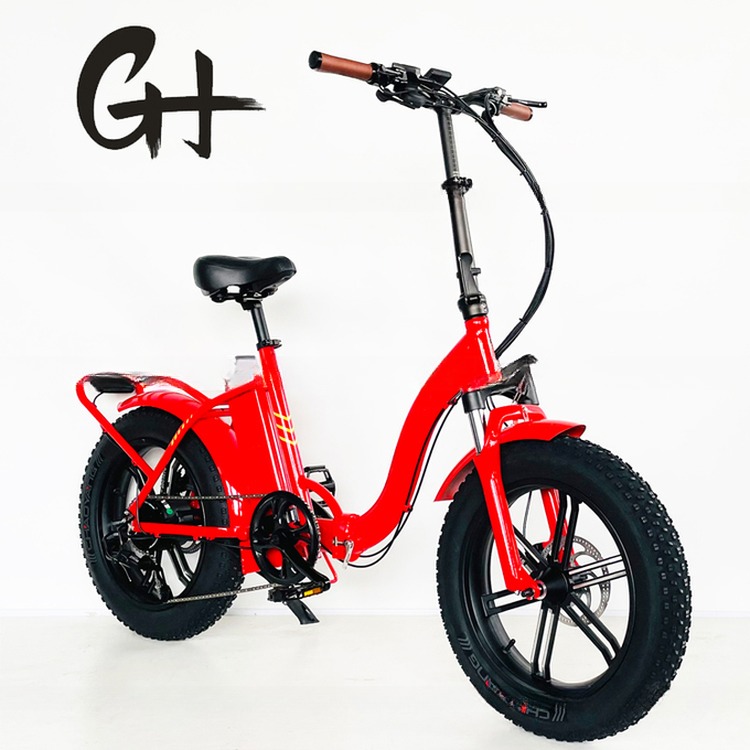 750W 1000W 48V Fat Tire 4.0" Folding Silver Frame 5 Spokes Electric Folding Bike 20 Inch