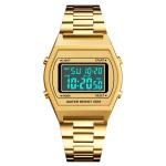 Gold 39*34mm Waterproof Electronic Watch Led Digital Waterproof Watch Chronograp