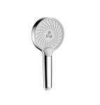 Column Chrome White Hand Showers Liquid Silicon Nozzle Round Easy Cleaning OEM