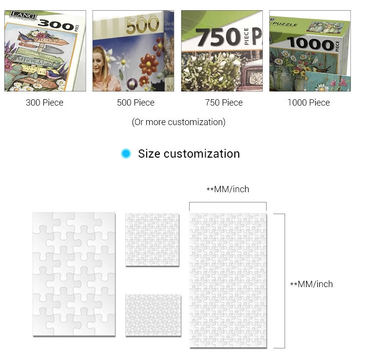 3.0mm Cardboard Smooth Varnish Custom Printed Puzzles ROSH
