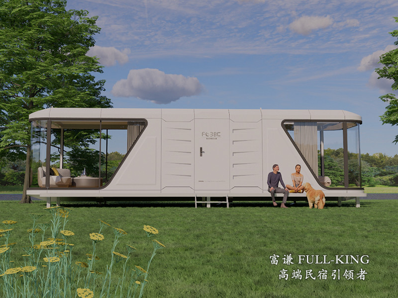 Customized Mobile Capsule House Hotel 8 Tons Spacecraft Prefabricated Starry Sky Capsule House