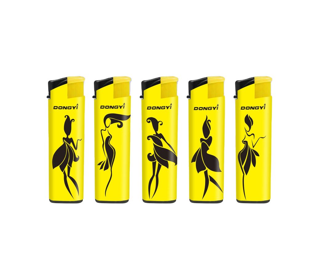 Dy-F013 Model Torch Flame Dancer Sticker Windproof Lighter with Promotion Price