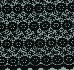 Quality Black Geometrics Chemical Lace Embroidery Fashion fabric for Garment Accessories wholesale