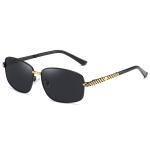 Adult Trend Outdoor Shades Metal Frame Polarized Sunglasses Mens Luxury Black