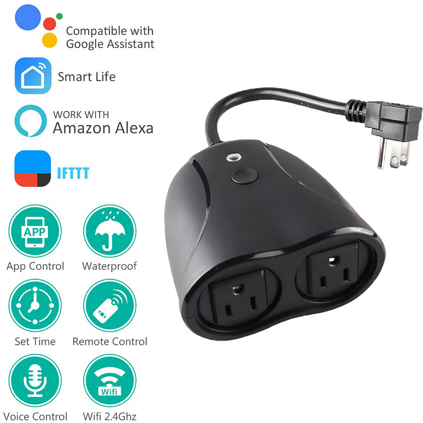 IP44 Plastic Remote Control Plug , Electrical Garden Plug And Socket Outlets Power