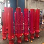Double Acting Telescopic Dump Truck Cylinders Carbon Steel Material