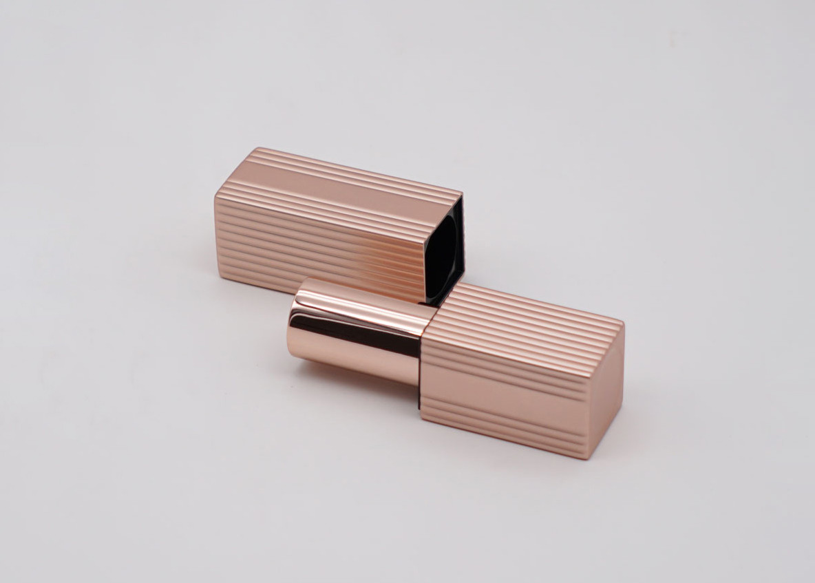 3.5g Gold Aluminum Empty Lipstick Tube , Lipstick Tube Packaging