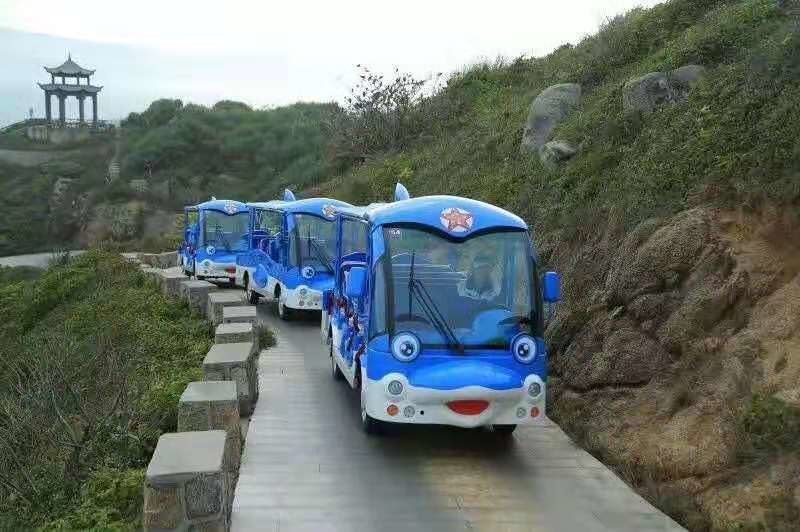 14 SEATS Electric Cartoon Sightseeing Bus power 72v7,5kw speed 28km/h