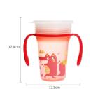 300ml PP Baby Weighted Straw Cup 360 Degree Angle