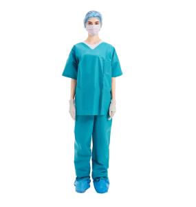 Quality Non Woven Disposable Scrub Suits , SMS Medical Scrub Sets wholesale