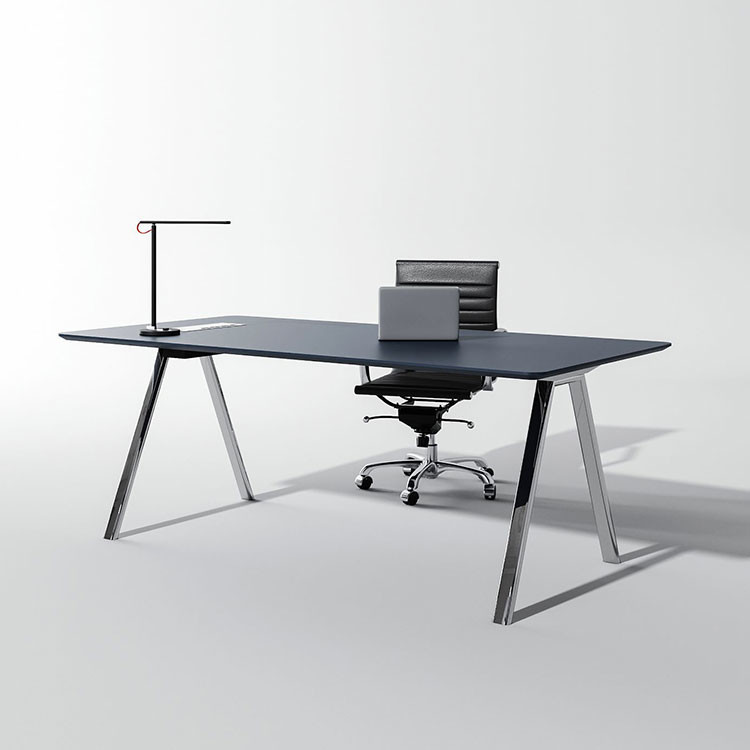 Metal Frame ISO Office Executive Table Simple Layer White Executive Desk