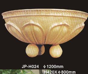 Quality Natural Round Sandstone Flower Pots Hand Carved For Indoor / Outdoor And Garden wholesale