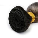 Virgin Indian Human Hair Bundles , Grey Ombre Hair Bundles Two Tone Full End