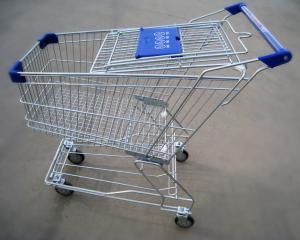 Quality Metal Convenience Store / Supermarket Shopping Trolley 60KG - 140KG Capacity wholesale
